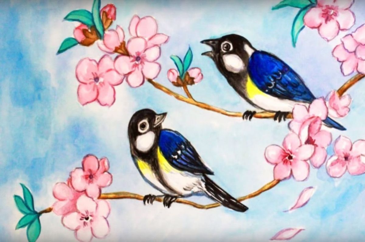 Весенние рисунки карандашом легкие. Птица рисунок. Весенние рисунки для срисовки. Рисунок на весеннюю тему.