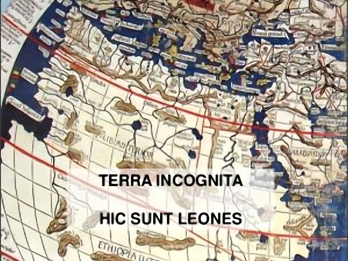 Карты 15 минут. Географическая карта 15 века hic sunt Leones. Hic sunt Leones тату. Terra Incognita карта. Africa Terra Incognita.