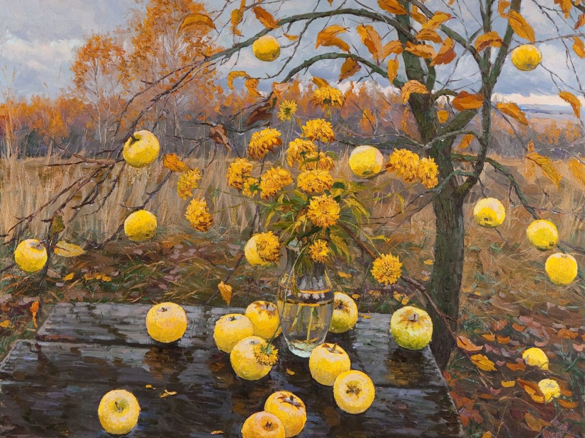 Осенний сад яблоки