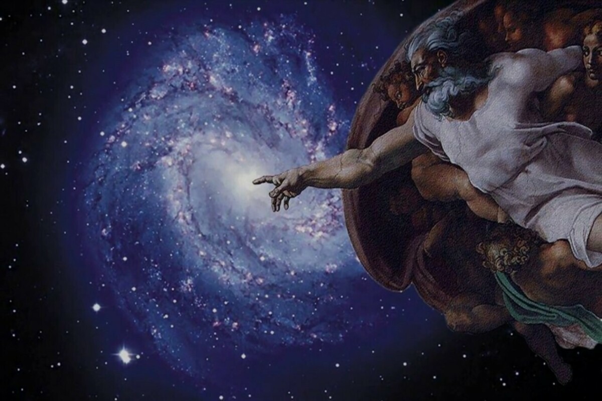 Творения человека всемирного. Космос мифология. Вселенная Бог. Творение Бога. Бог космоса.