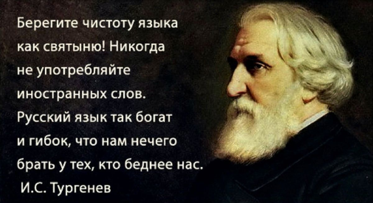 Кто сказал фразу земля. Высказывания о чистоте русского языка. Берегите чистоту русского языка. Берегите чистоту русского языка Тургенев. Тургенев о чистоте русского языка.