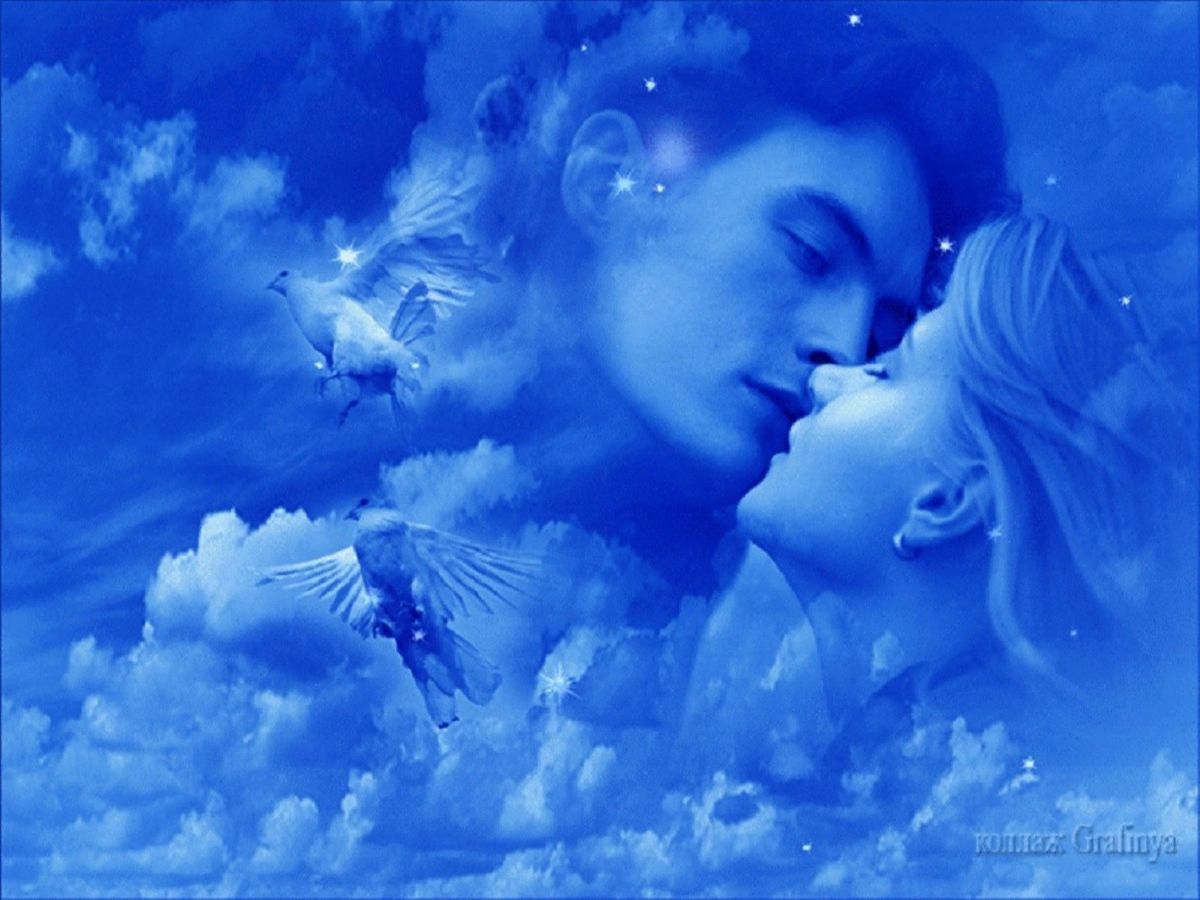 Твои нежный ангел. Влюбленные в небо. Красивые сны про любовь. Поцелуй в небе. Влюбленные ангелы.