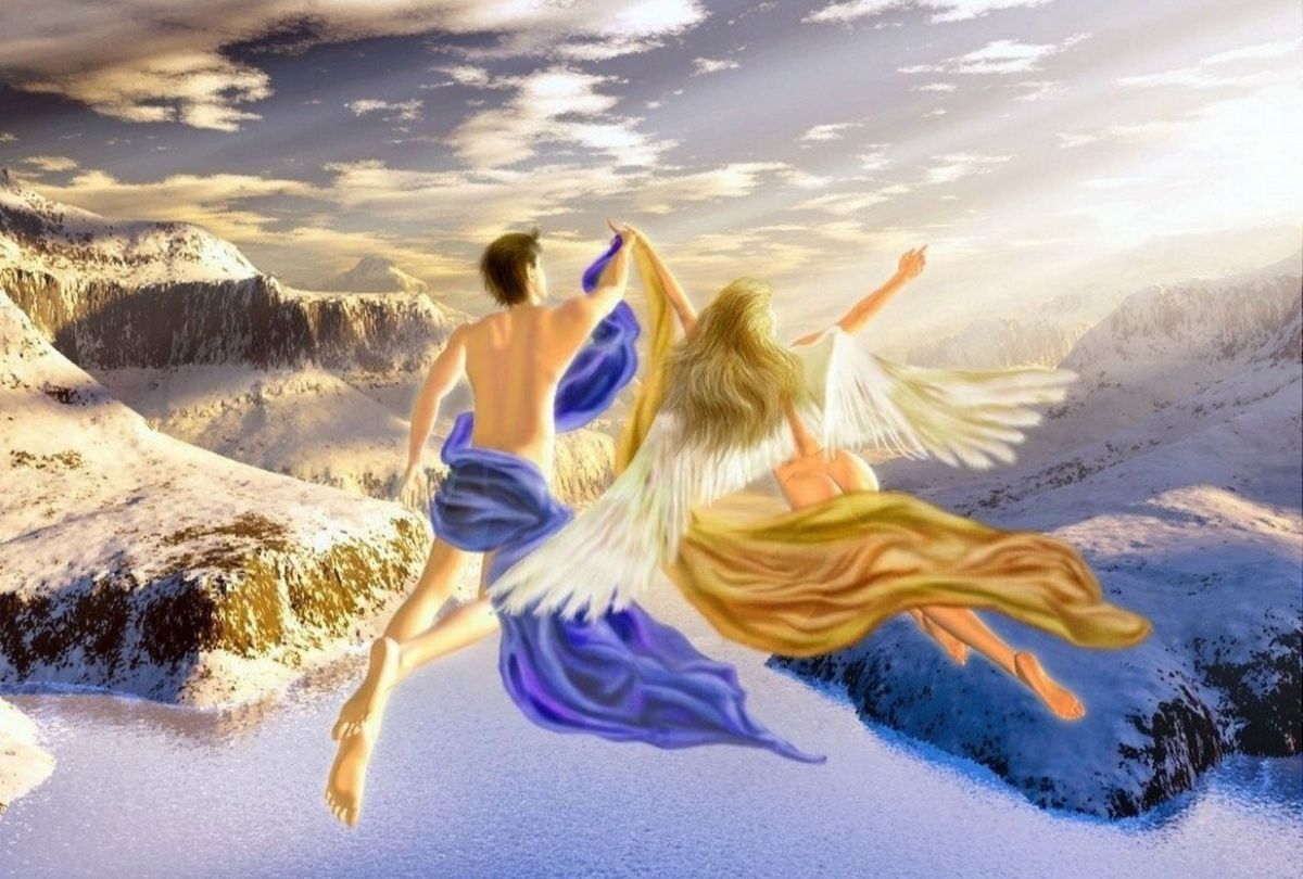 Нефела богиня. Полет души. Летать на крыльях счастья. Небесные ангелы. Вечное удовольствие